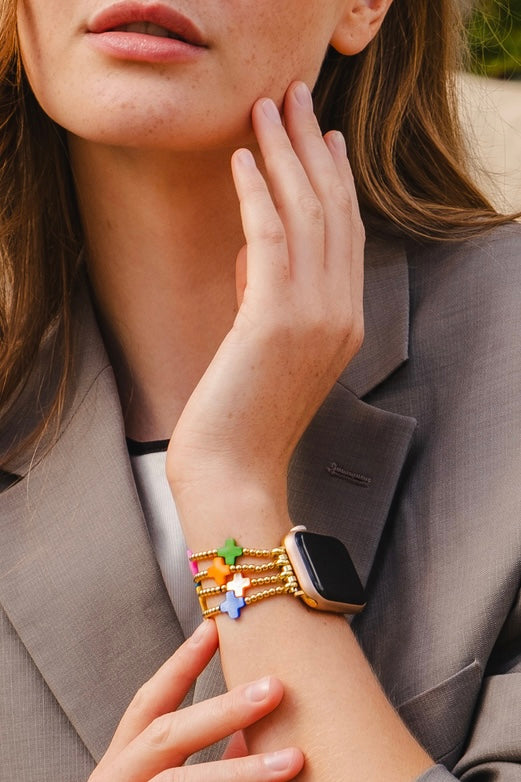 Cape Diablo Chakra Cross Stack Bracelet Watch Strap for Apple Watch- Shine Bright Collection