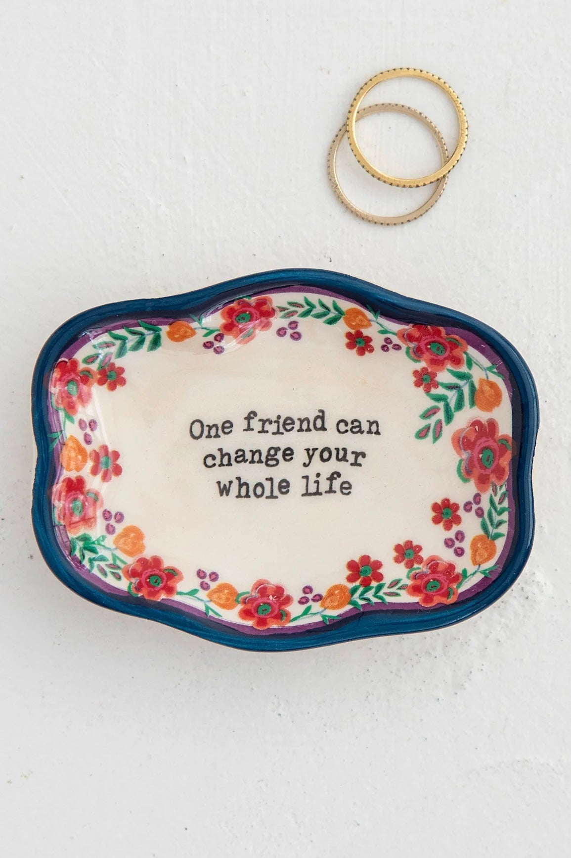 Natural Life Artisan Trinket Dish-One Friend