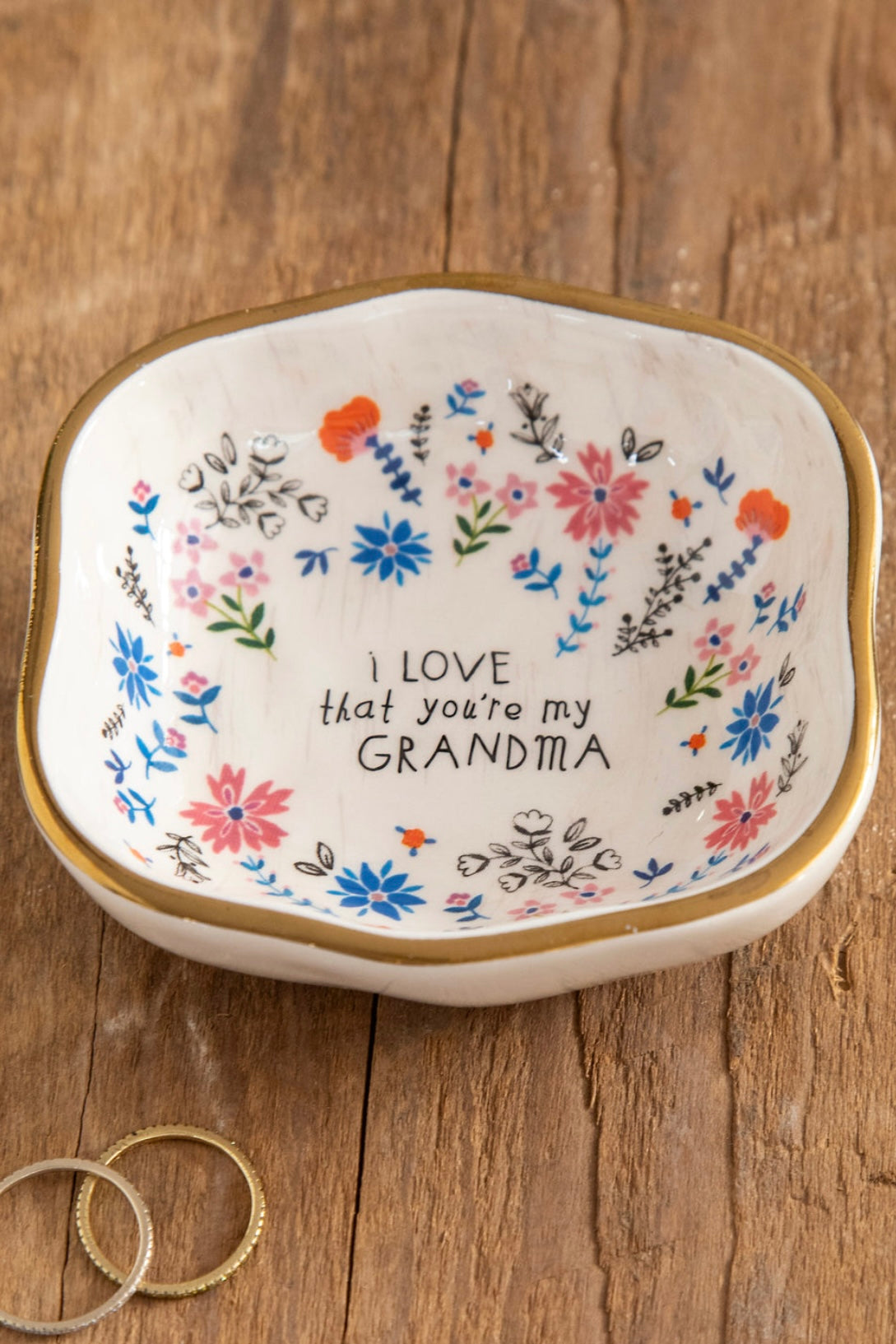 Natural Life Antiqued Trinket Bowl - Grandma