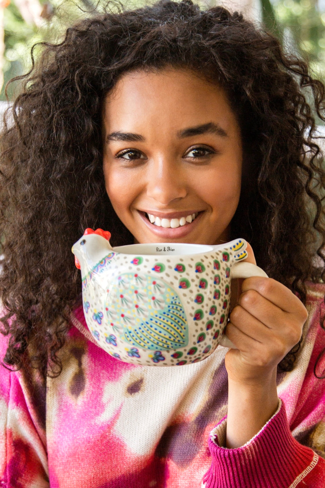 Natural Life Folk Art Coffee Mug- Penny the Chicken