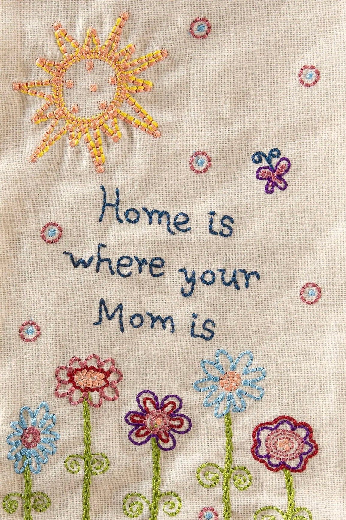 Natural Life Linen Hand Towel- Home is Where Your Mom is