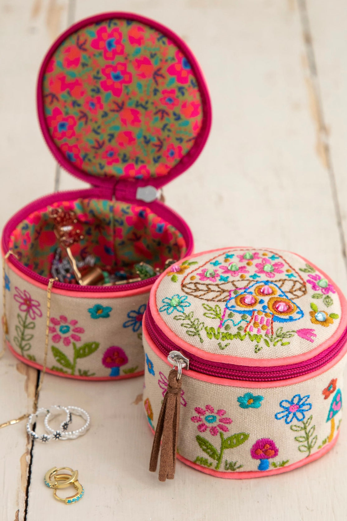 Natural Life Embroidered Jewelry Case- Your choice of 5 designs