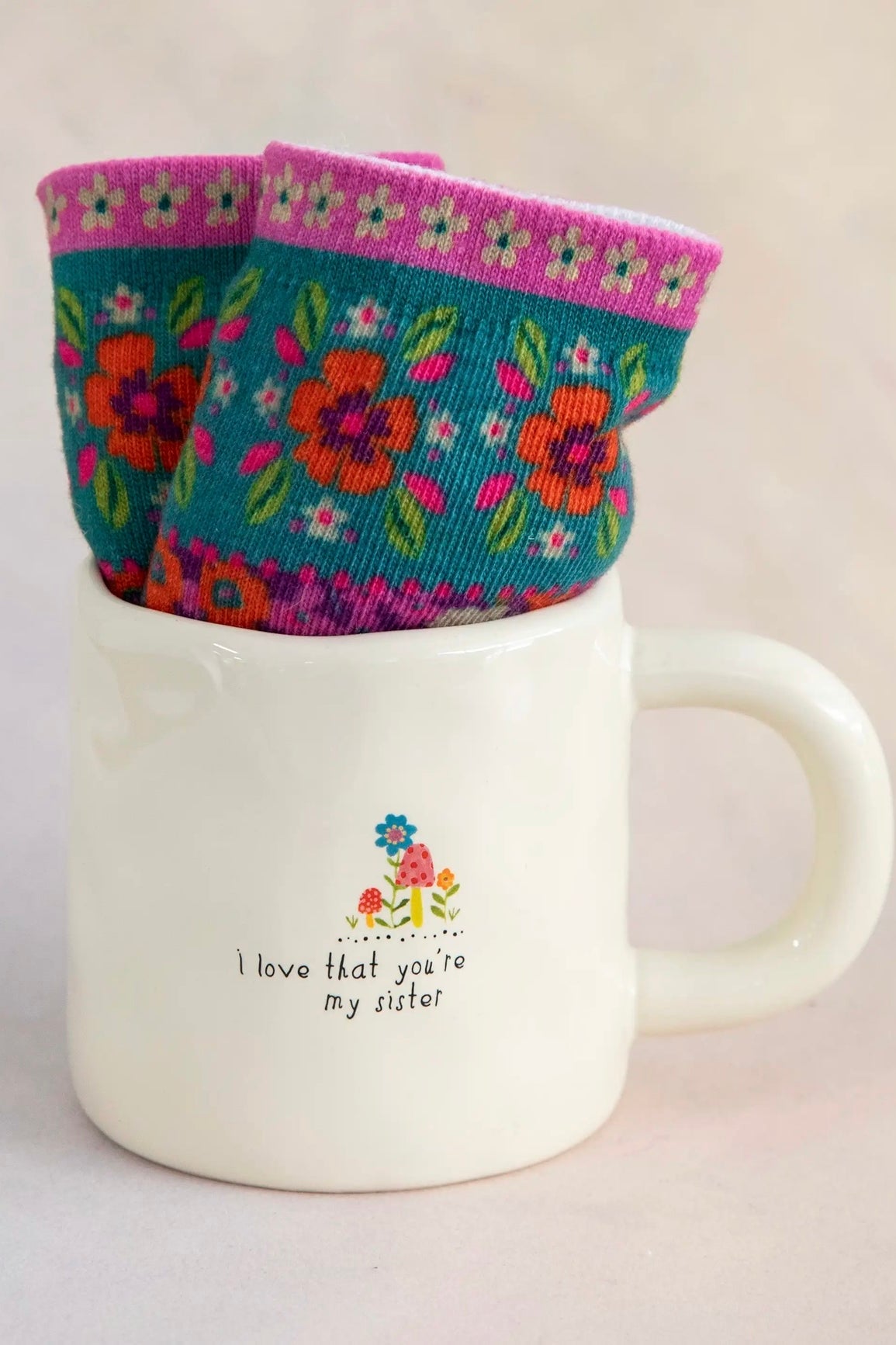 Natural Life Sock and Mug Set- I Love That You’re My Sister