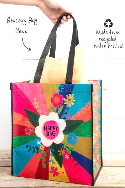 XL Natural Life Happy Bag- Rainbow Floral
