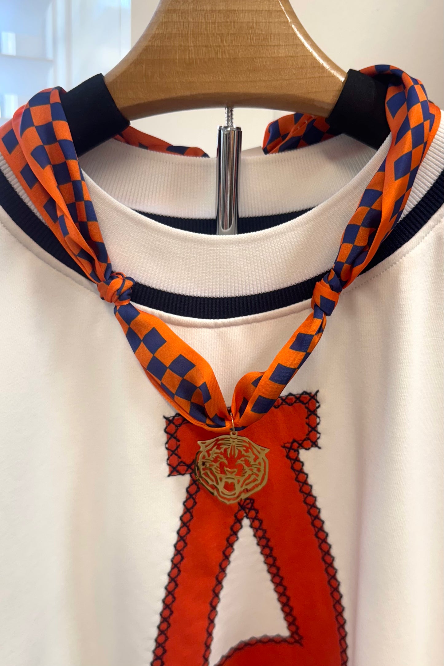 Auburn Scarf Necklace- War Eagle!