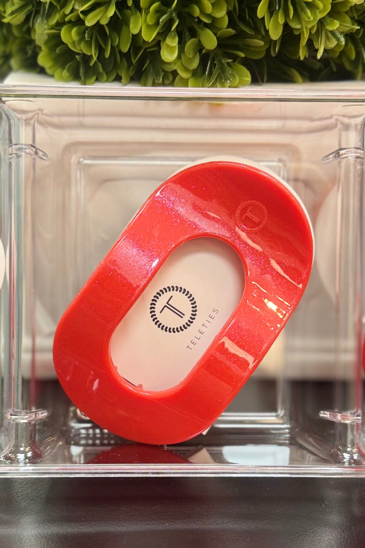 Teleties Rudolph Red Round Flat Hair Clip (Choose your size)