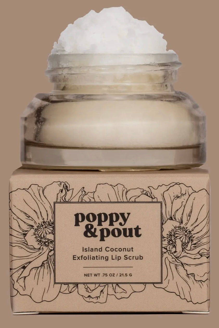Poppy & Pout Island Coconut Premium Organic Lip Scrub