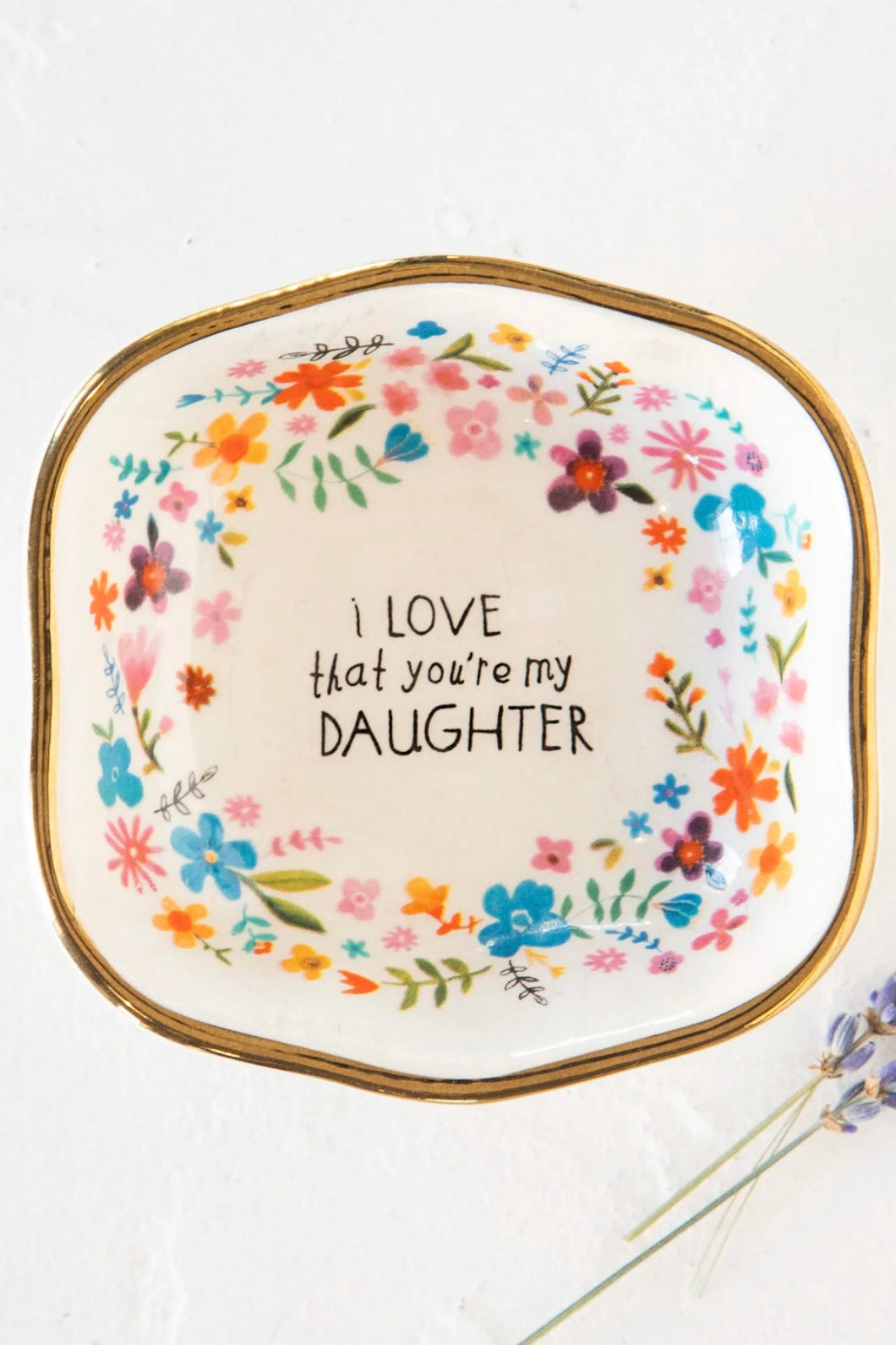 Natural Life Antiqued Trinket Bowl - Daughter