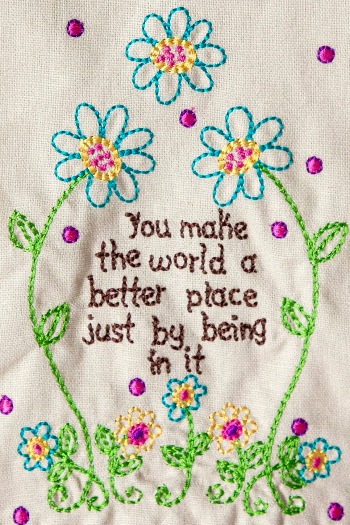 Natural Life Linen Hand Towel- You Make the World a Better Place