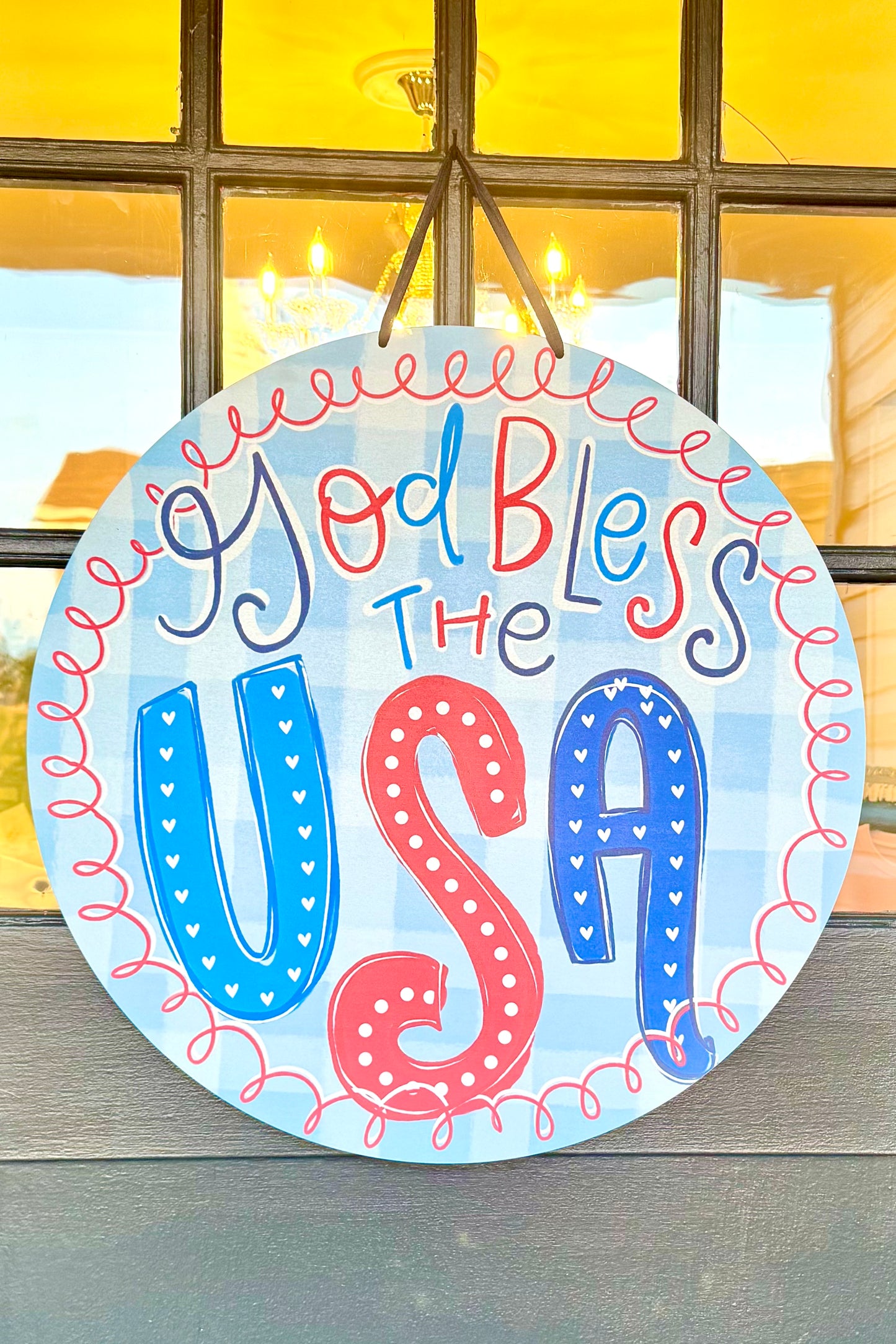 God Bless the USA Door Hanger