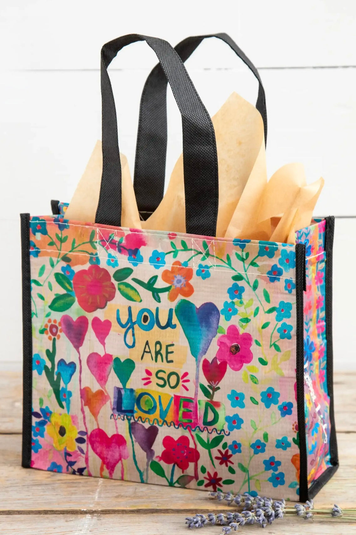 Medium Natural Life Happy Bag- You Are So Loved