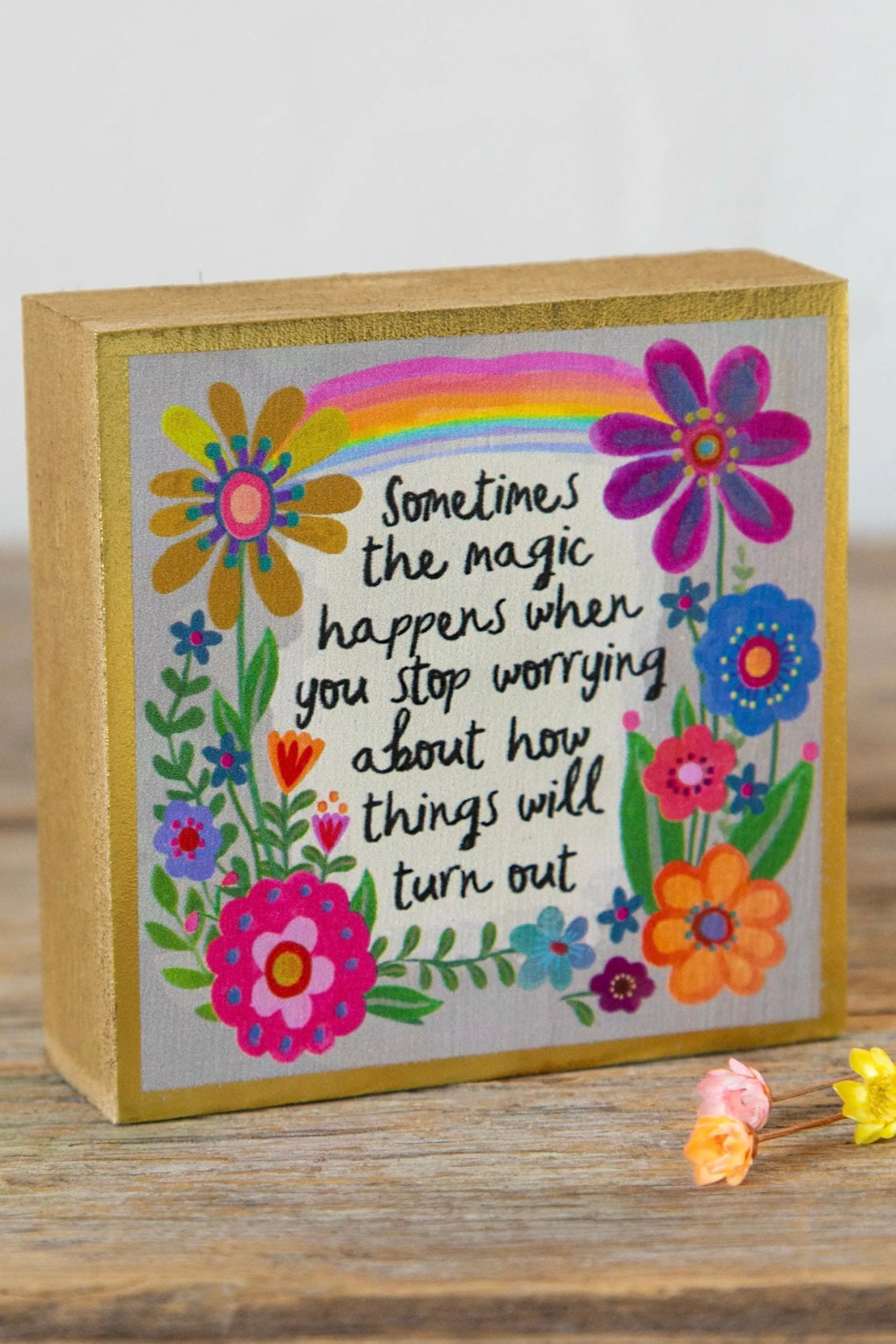Natural Life Tiny Block Keepsake- Sometimes Magic Happens
