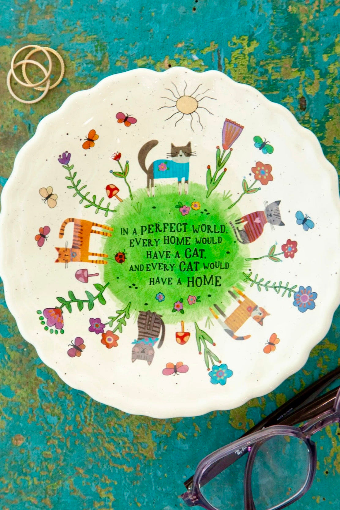 Natural Life Cute Little Bowl- Every Cat Has a Home