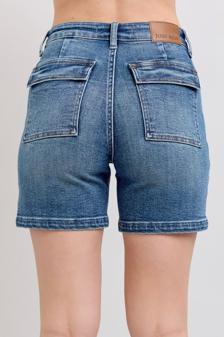 Judy Blue Denim Utility Style Shorts