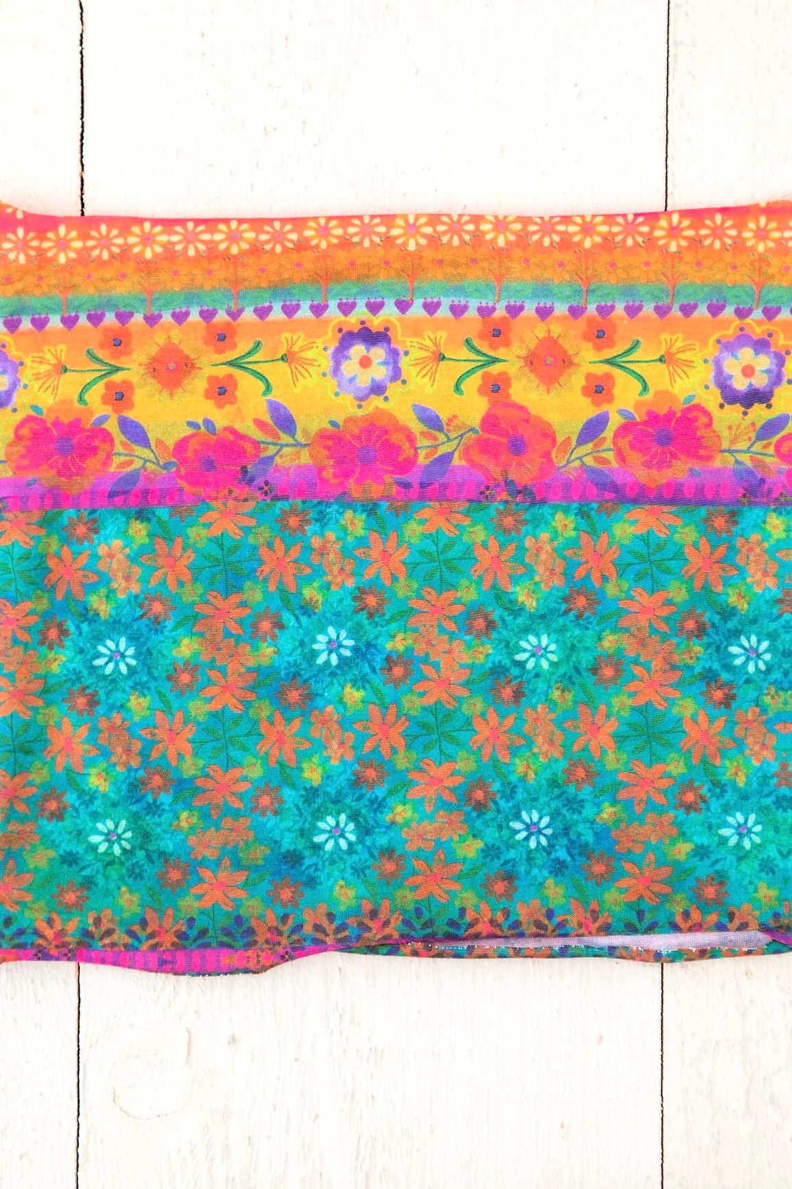 Natural Life Half Boho Bandeau Headband- Bright Border