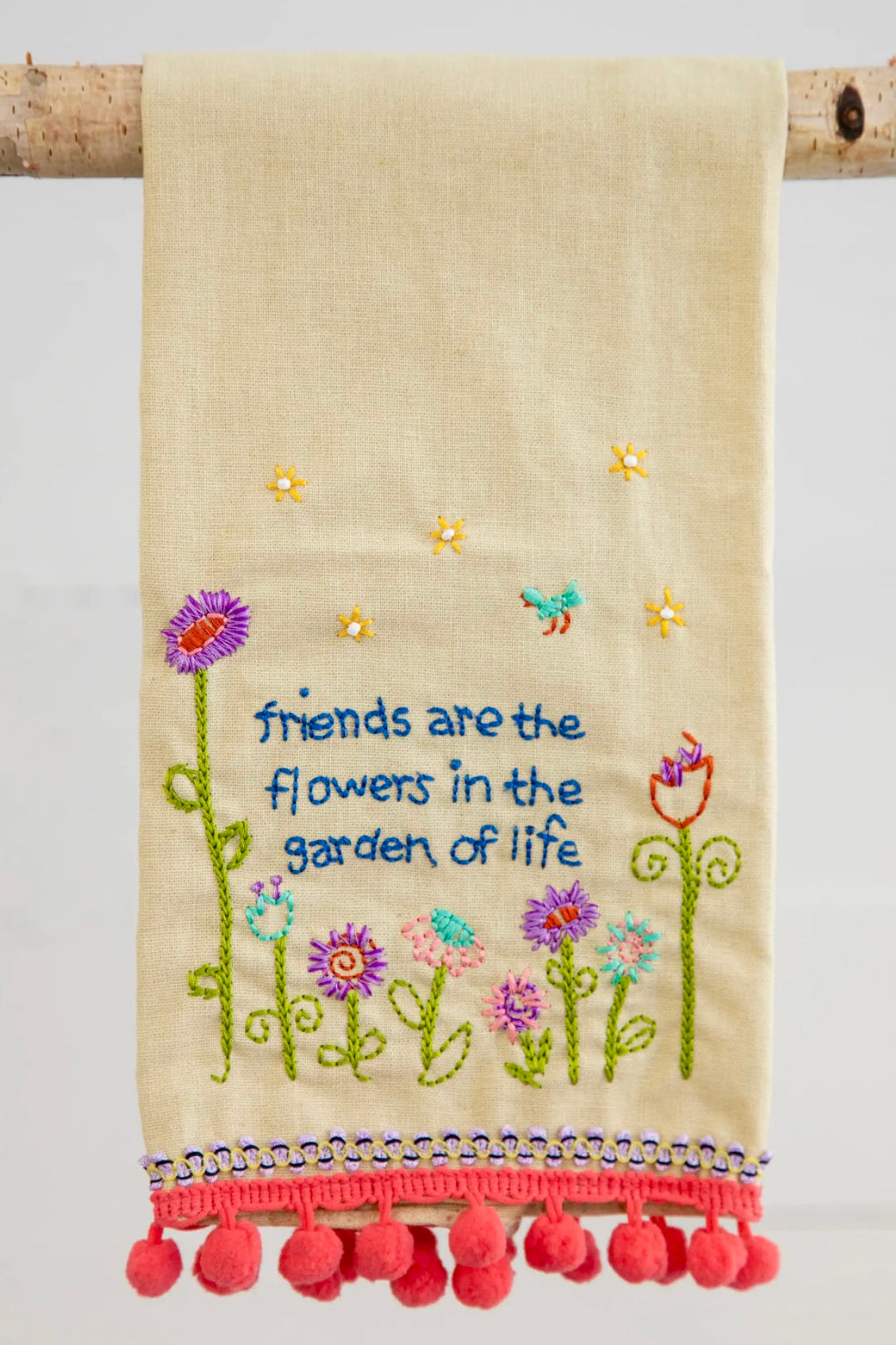 Natural Life Linen Hand Towel- Friends