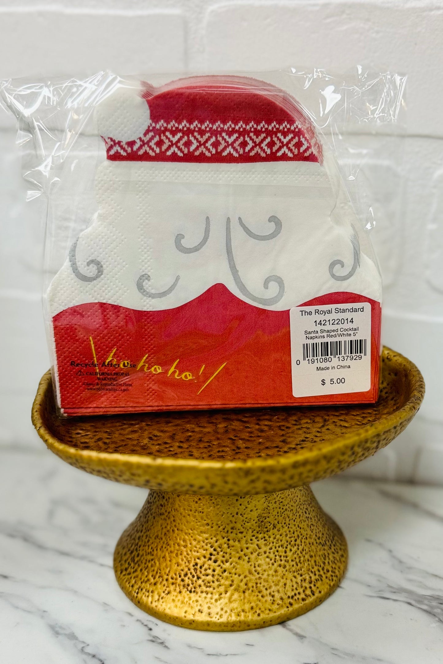 Santa Shaped Cocktail Napkins