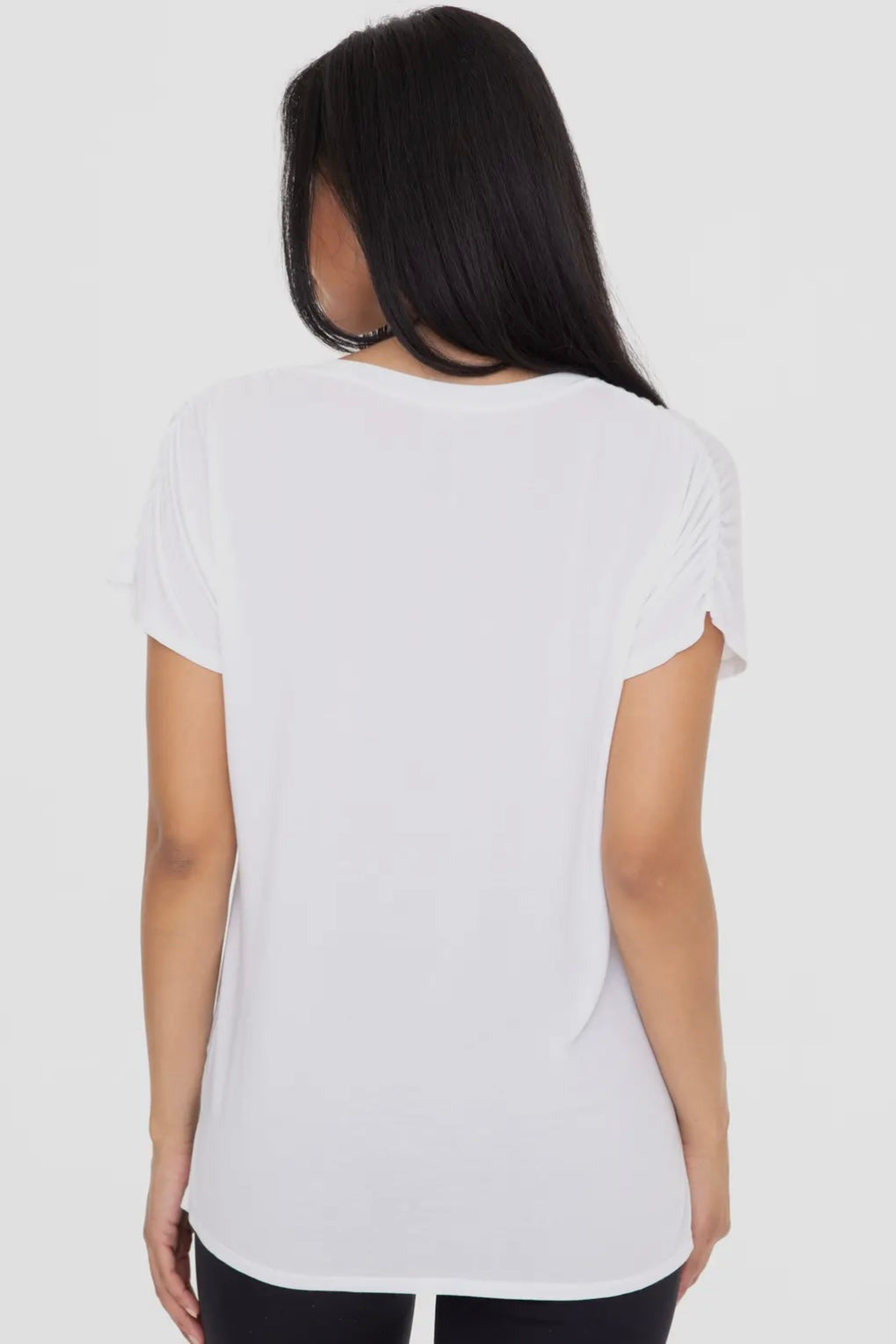 $15 SALE! White Mono B Soft Touch Short Sleeve Essentials Tee REG. $29.99