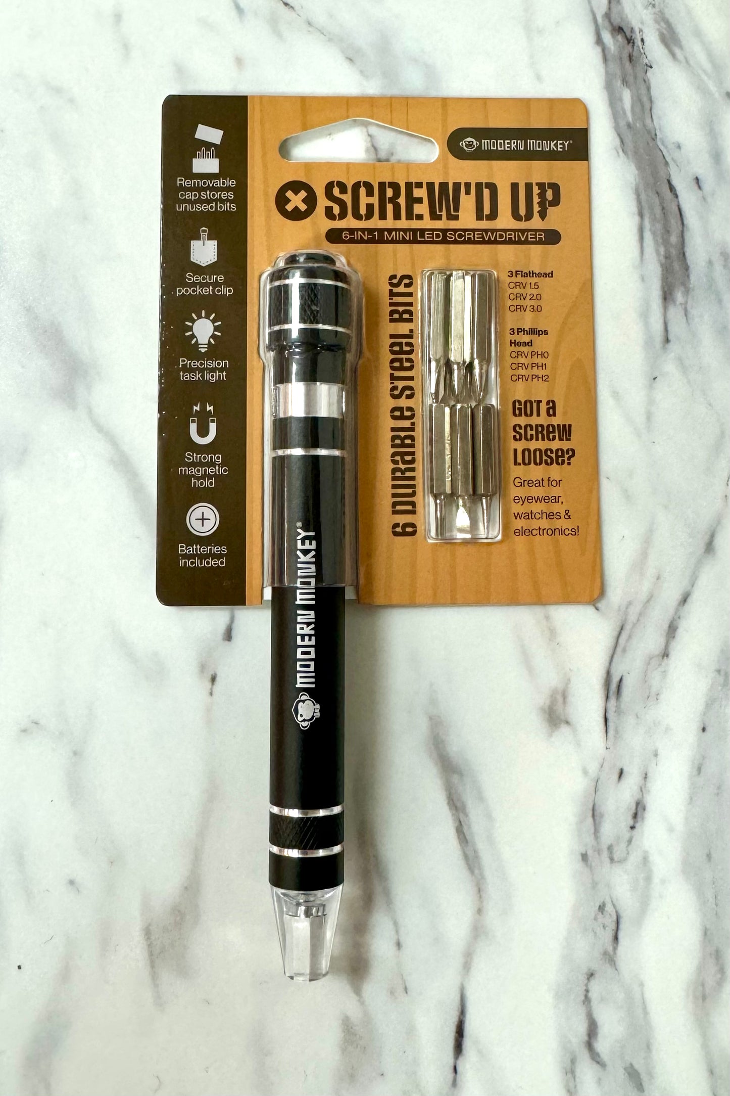 Modern Monkey Screwed Up 6 in 1 Screwdriver