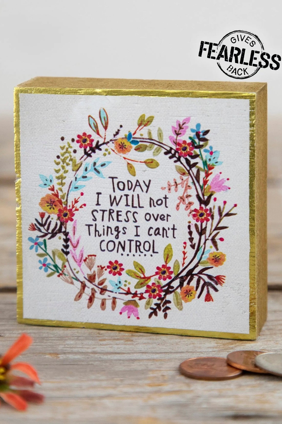 Natural Life Tiny Block Keepsake- I Will Not Stress