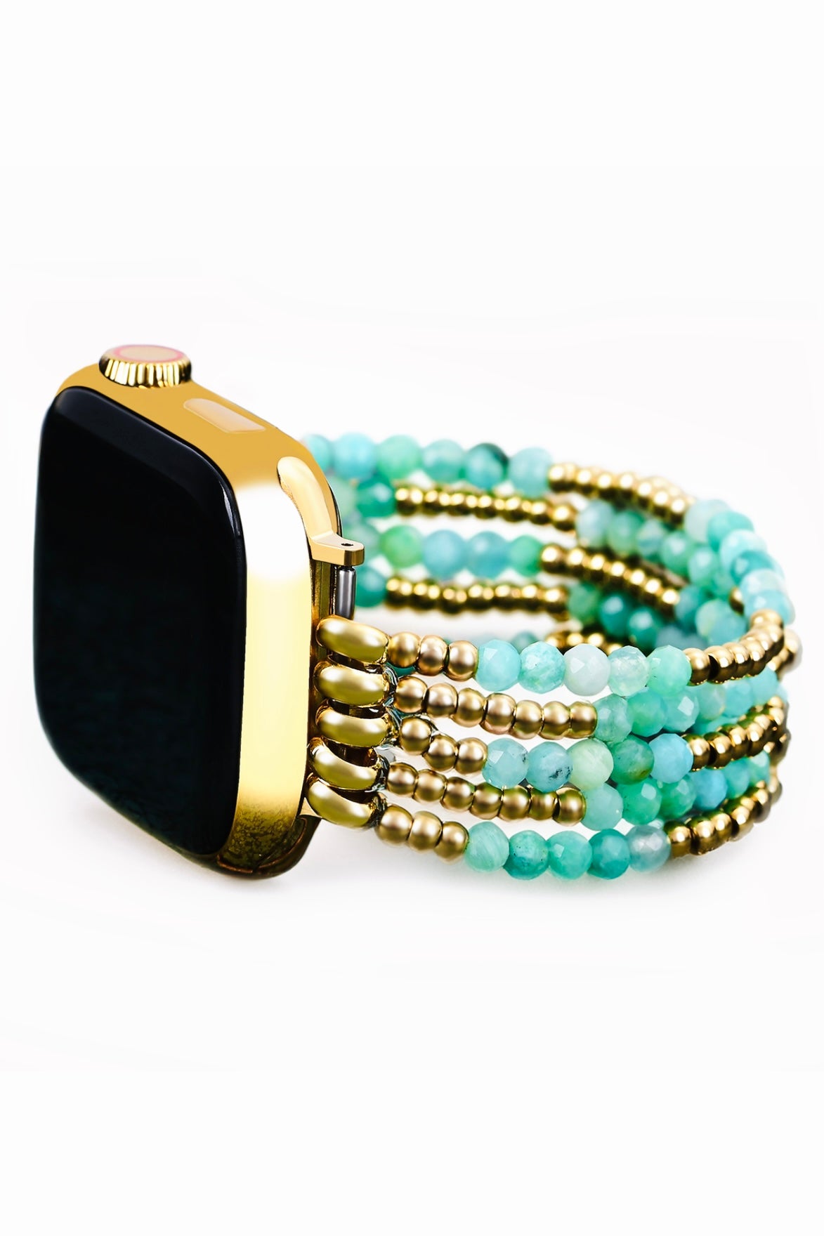 Cape Diablo Glowing Amazonite Stack Bracelet Watch Strap for Apple Watch- Shine Bright Collection