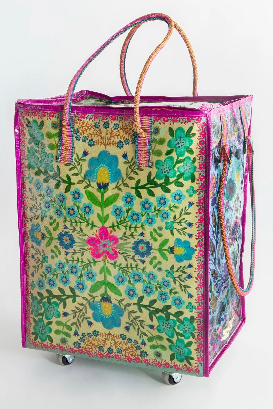 Natural Life Rolling Tote Bag- Taupe Mandala
