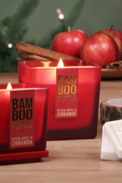 Spiced Apples and Cinnamon Bamboo Eco-Friendly Soy Candle
