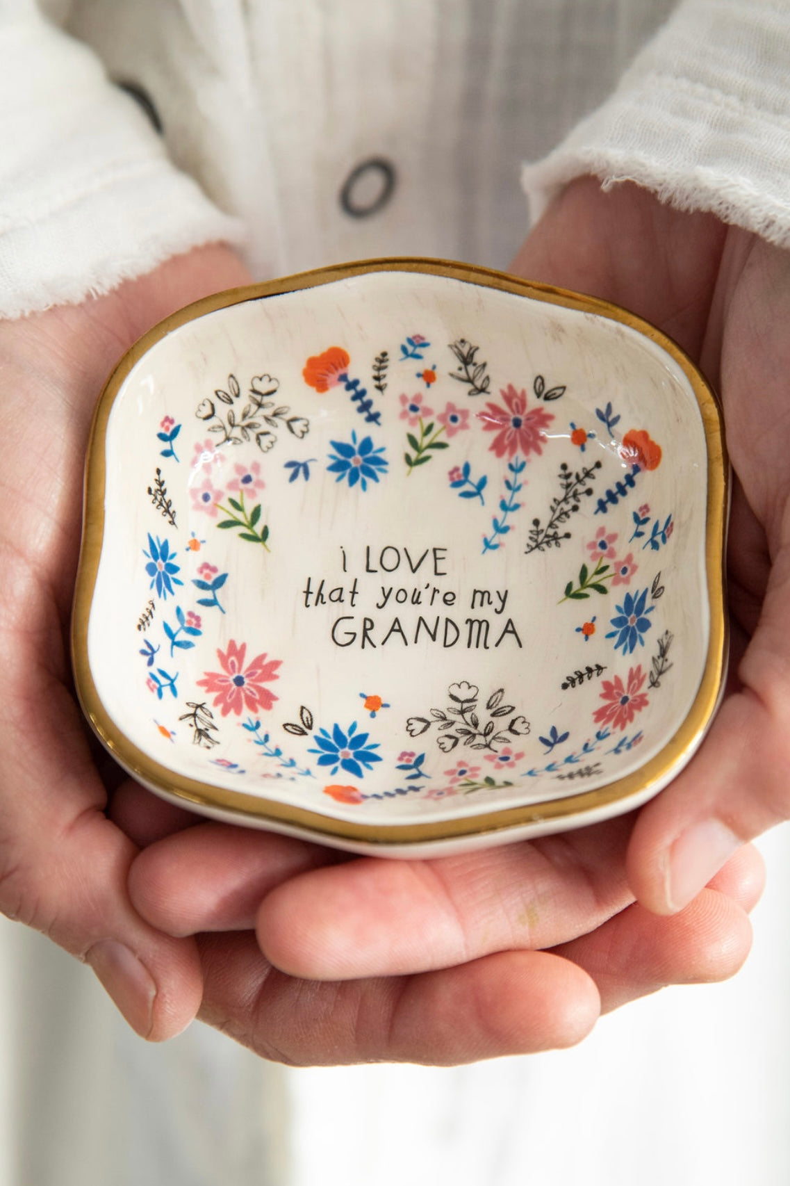 Natural Life Antiqued Trinket Bowl - Grandma