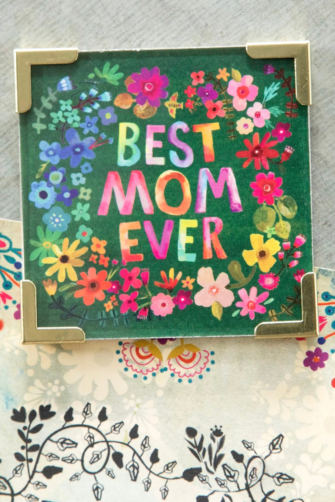 Natural Life Corner Magnet- Best Mom Ever