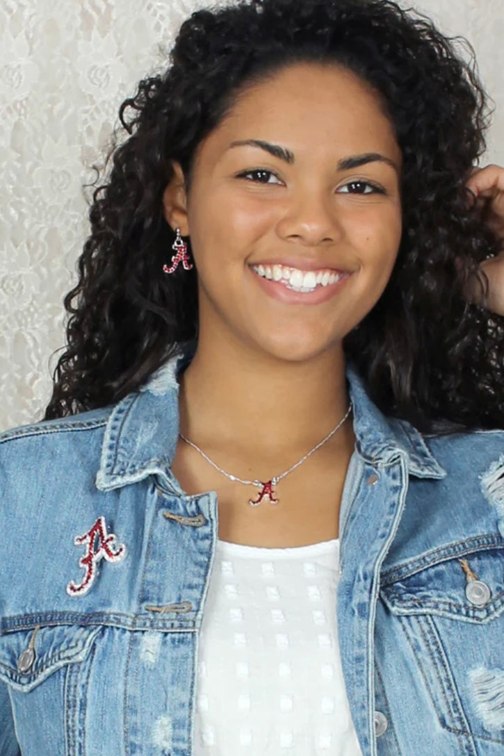 Alabama Crystal Logo Necklace