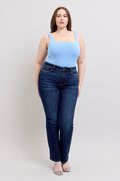 Judy Blue Dark Wash Bootcut Mid-Rise Plus Size Jeans