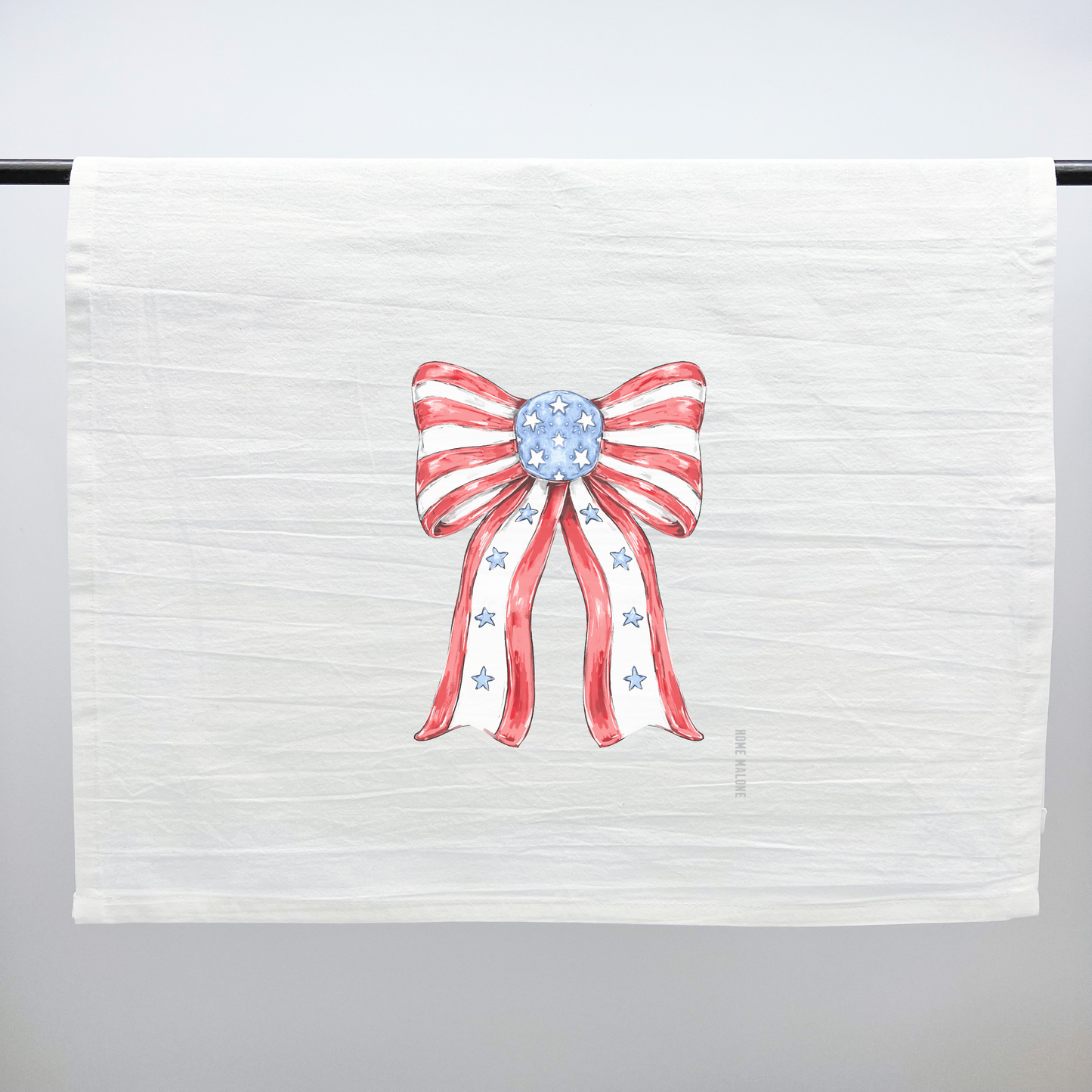 Patriotic Coquette Bow Tea Towel-Stars and Stripes