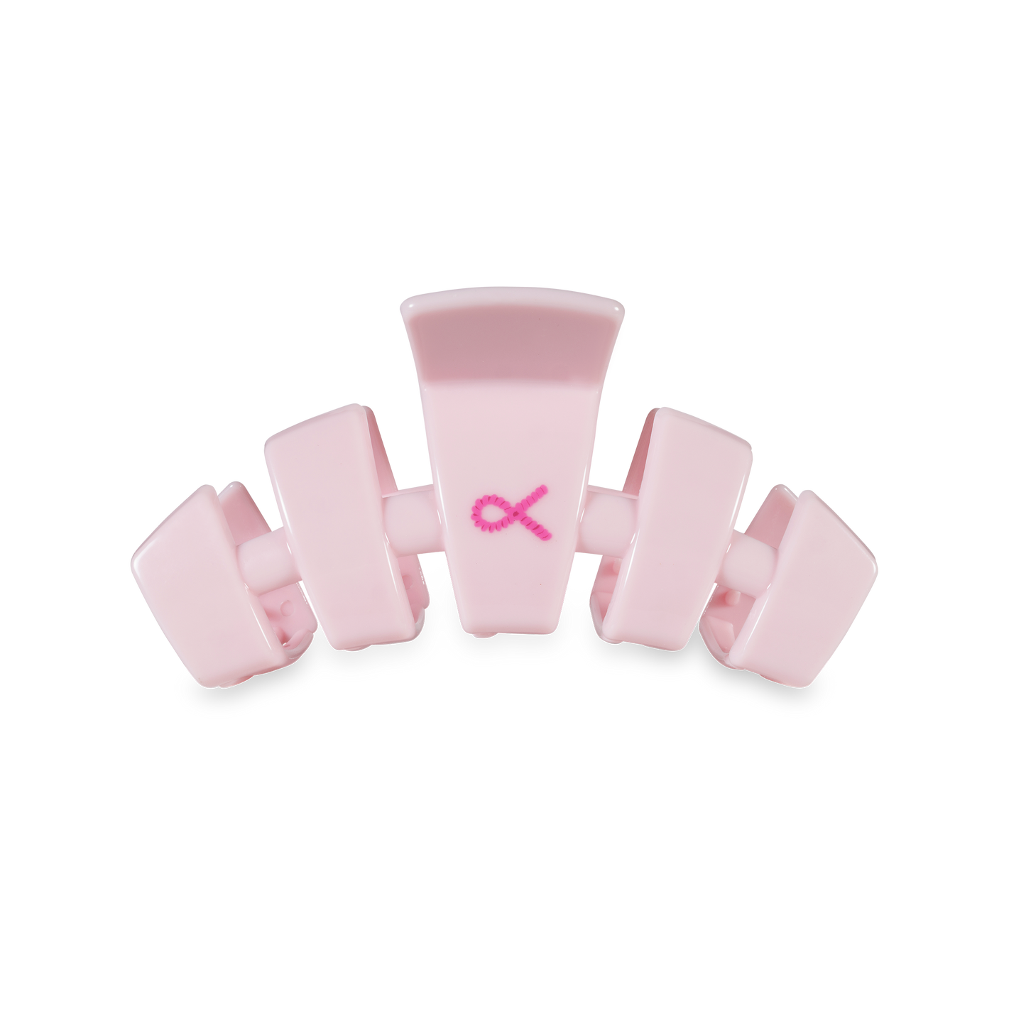 Teleties Classic Hair Clip | Medium | Pink Ribbon