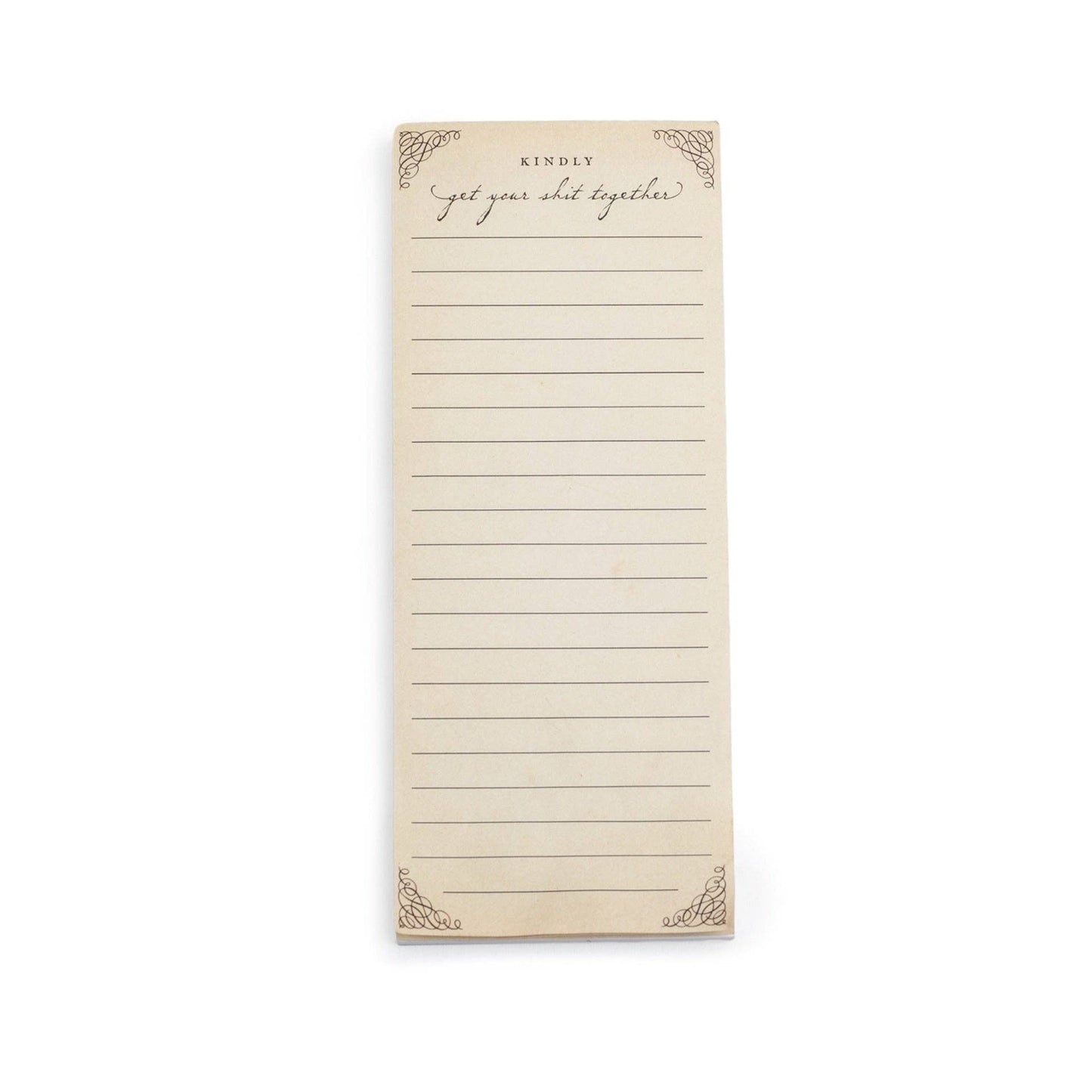 Kindly Get Your Sh** Together Skinny Notepad by Sugarboo