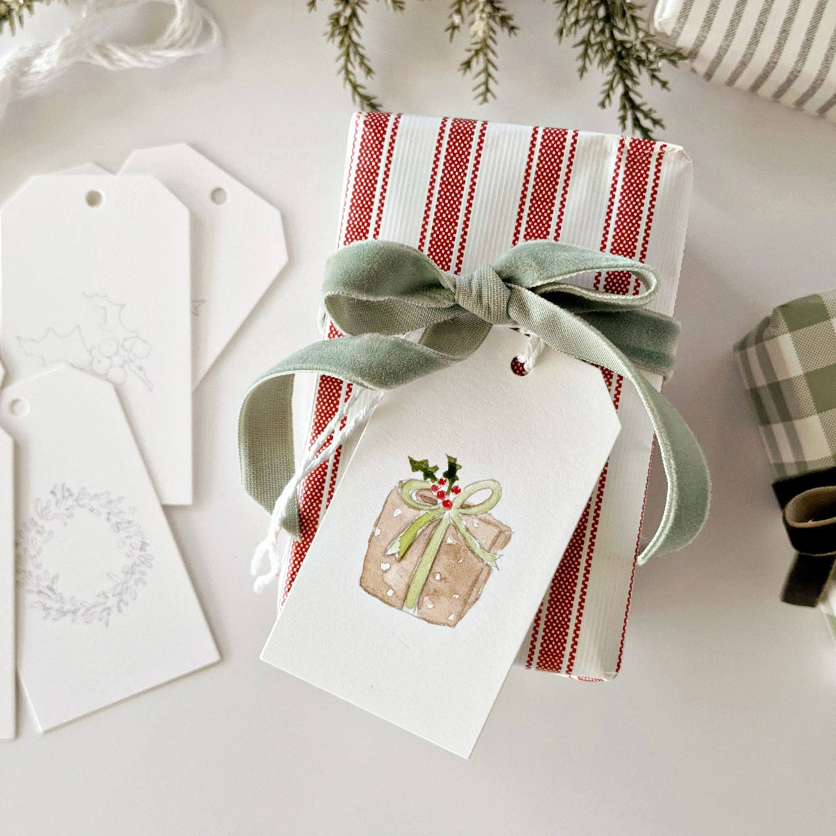 Classic Christmas Paintable Gift Tags: Emily Lex Studio