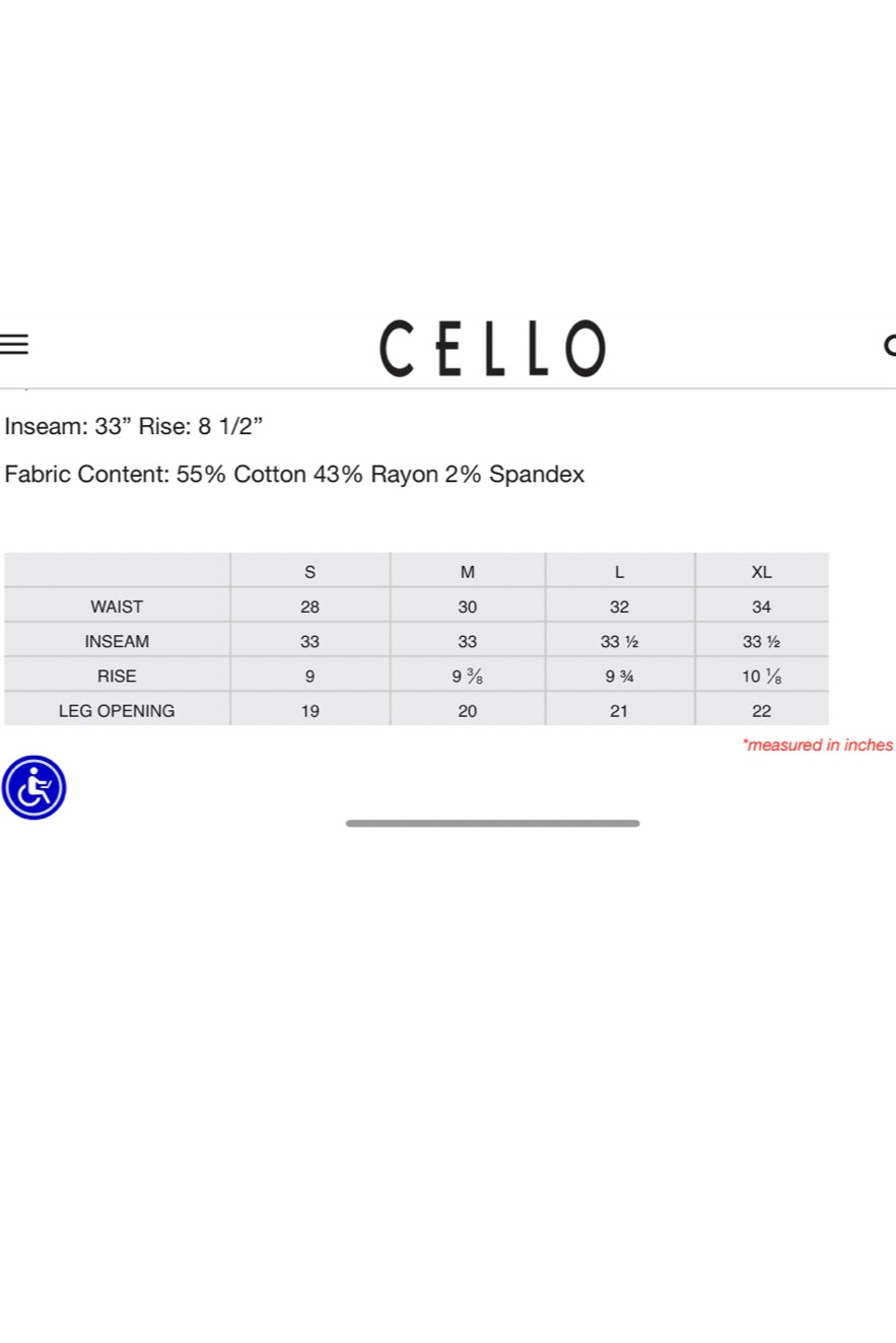 Cello Ultra Stretchy White Wash Pull On Flare Jegging- 33" Inseam