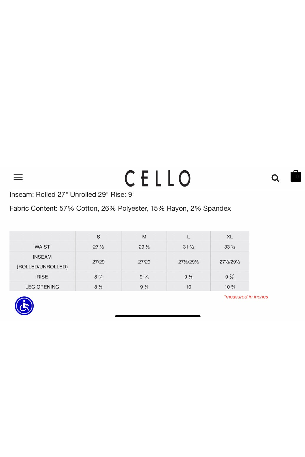 Cello Medium Denim Mid Rise Pull On Cropped Skinny with Rolled Hem