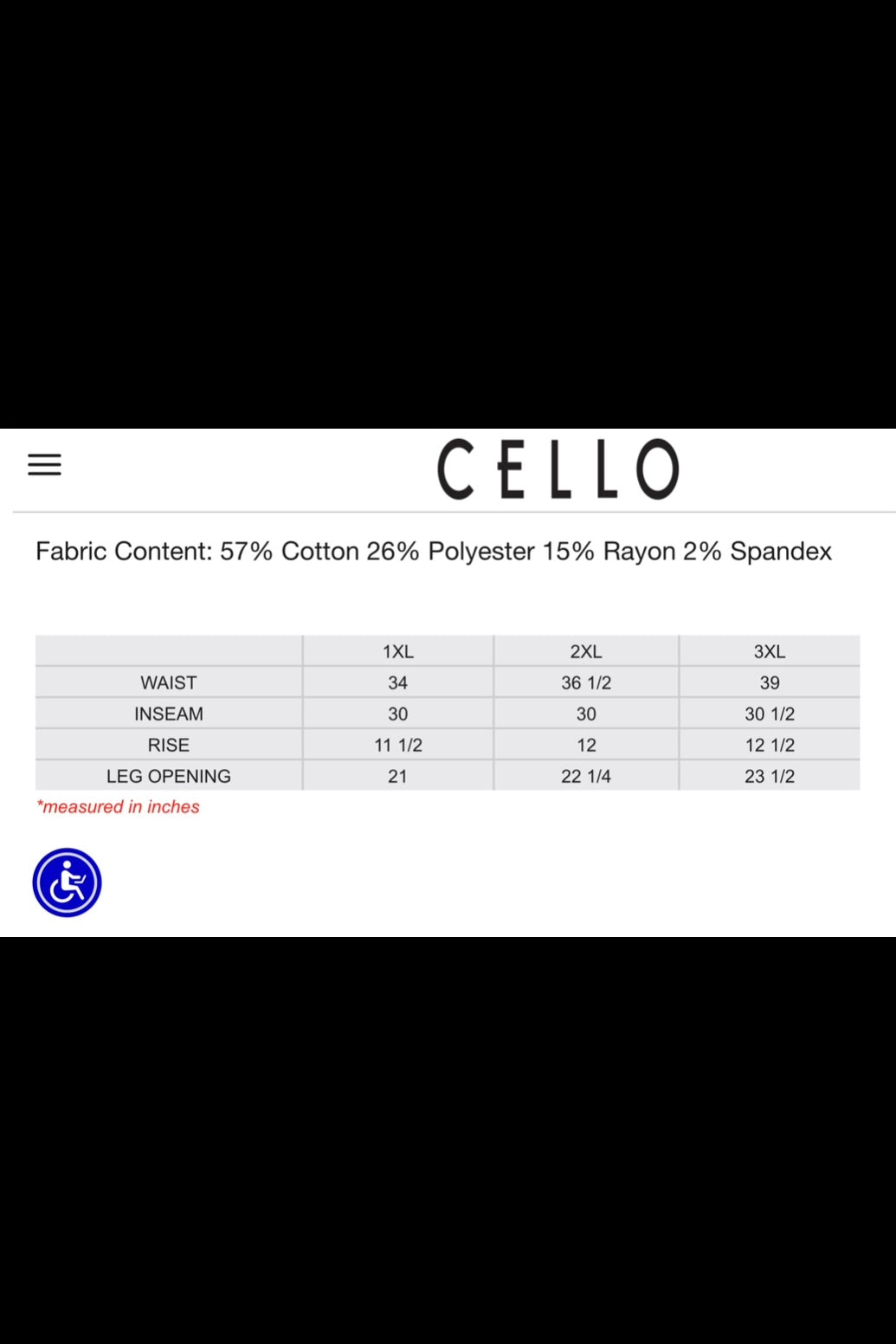 Cello Petite Plus Black Pull On Stretchy Flare Jean Jegging- 30” Inseam