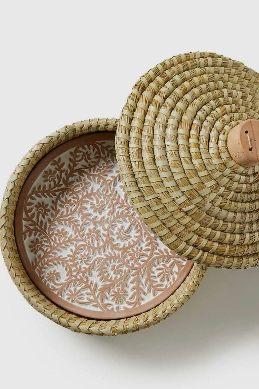 Pangara Handmade Breadwarmer Basket with Lid
