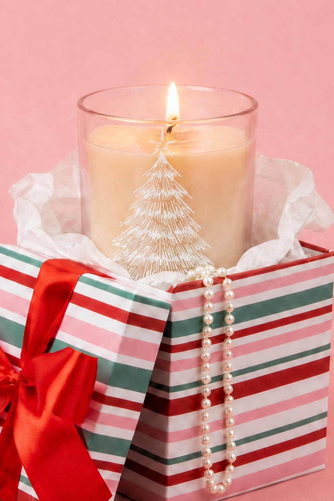 Sweet Grace Pink Tree Soy Candle