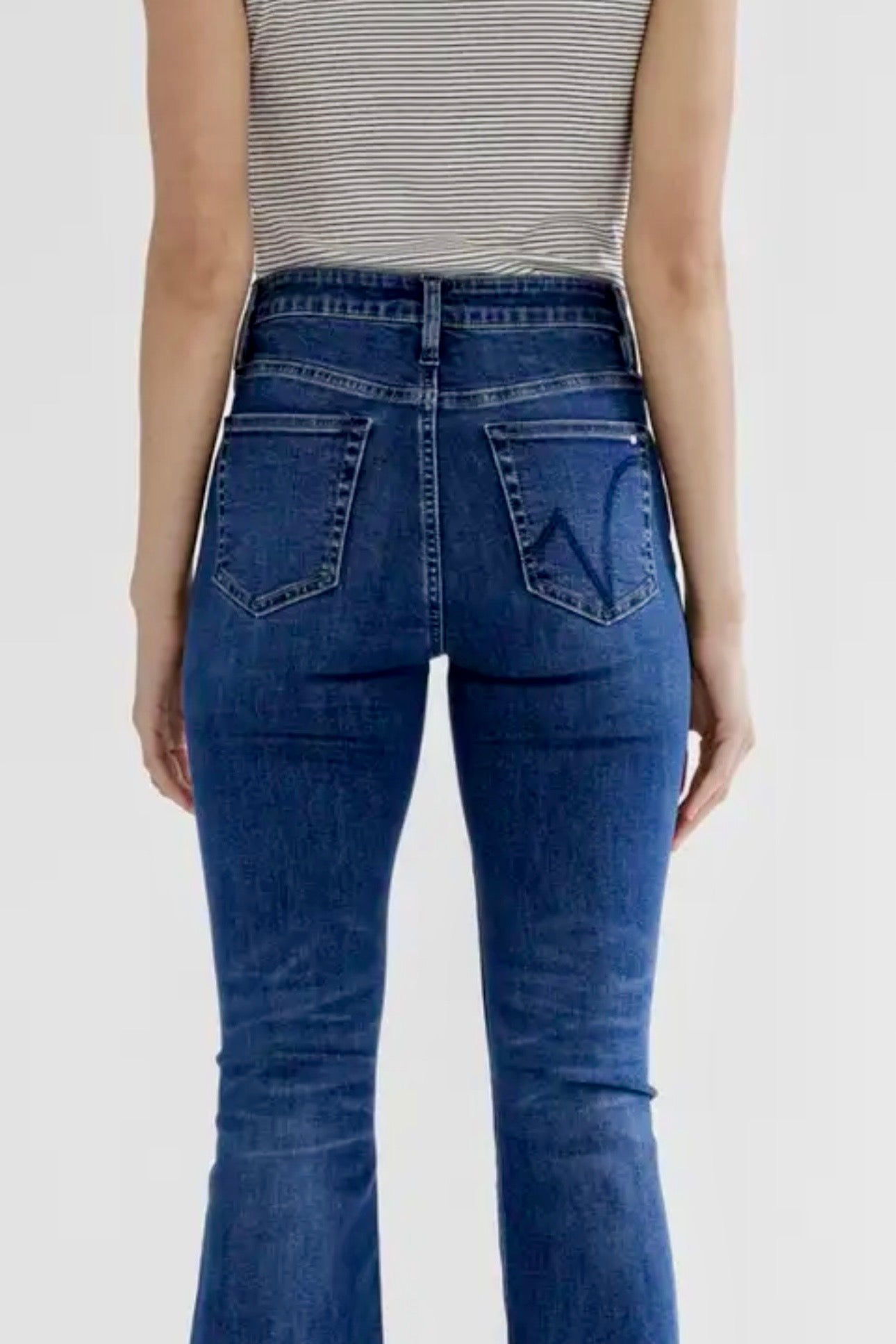 Mica Denim High-Rise Crop Bootcut Tummy Tuck Jean- 27" Inseam