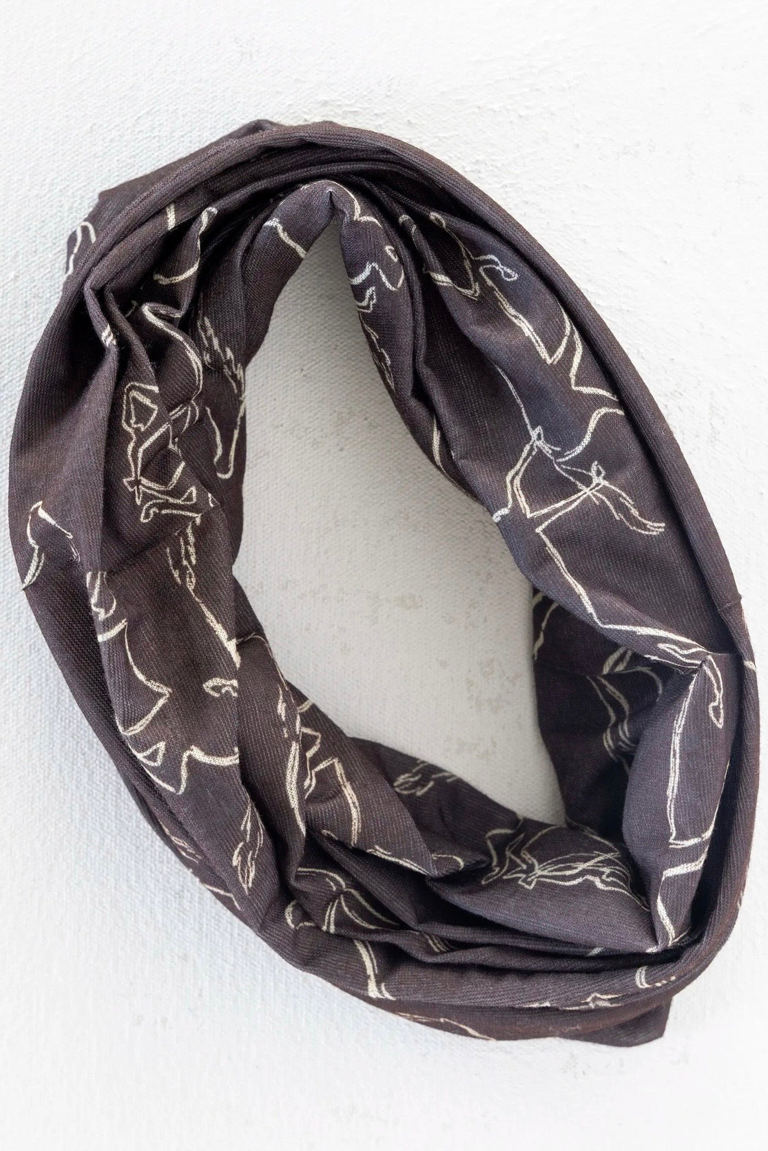 Natural Life Boho Bandeau Headband in Western Wild Chocolate Horses