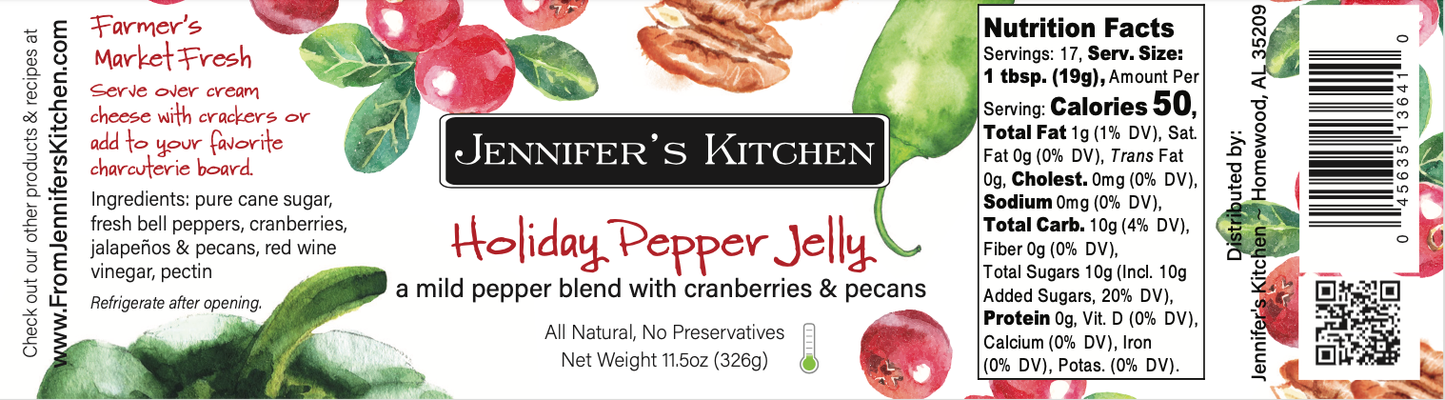 Holiday Pepper Jelly - 11oz - Jennifer’s Kitchen