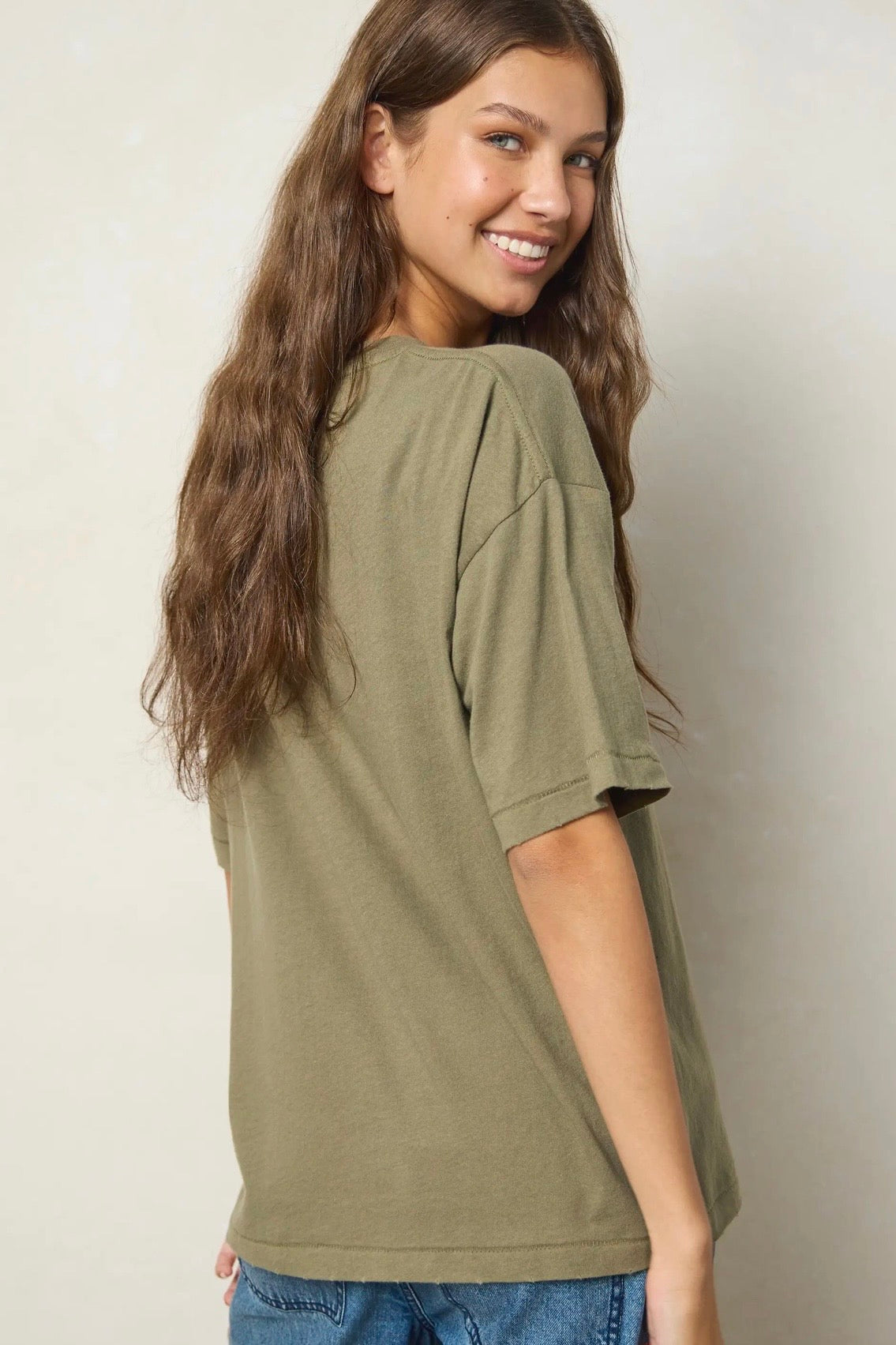 Natural Life Remi Distressed Cotton Tee Shirt- Made to Change
