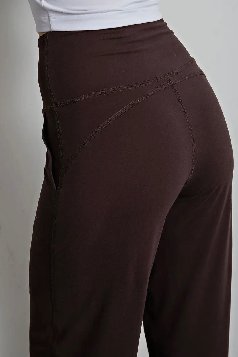 Brown Butter Soft Straight Leg Yoga Pants