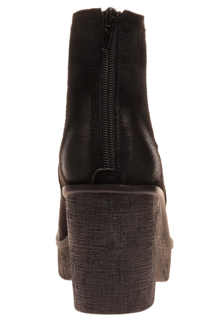 60% OFF SALE! Pierre Dumas Black Clue Faux Suede Bootie- reg. $54.99