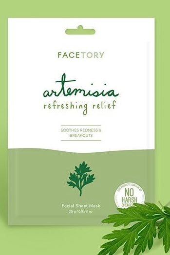 FaceTory Artemisia Refreshing Relief Soothing Sheet Mask - Korean Beauty