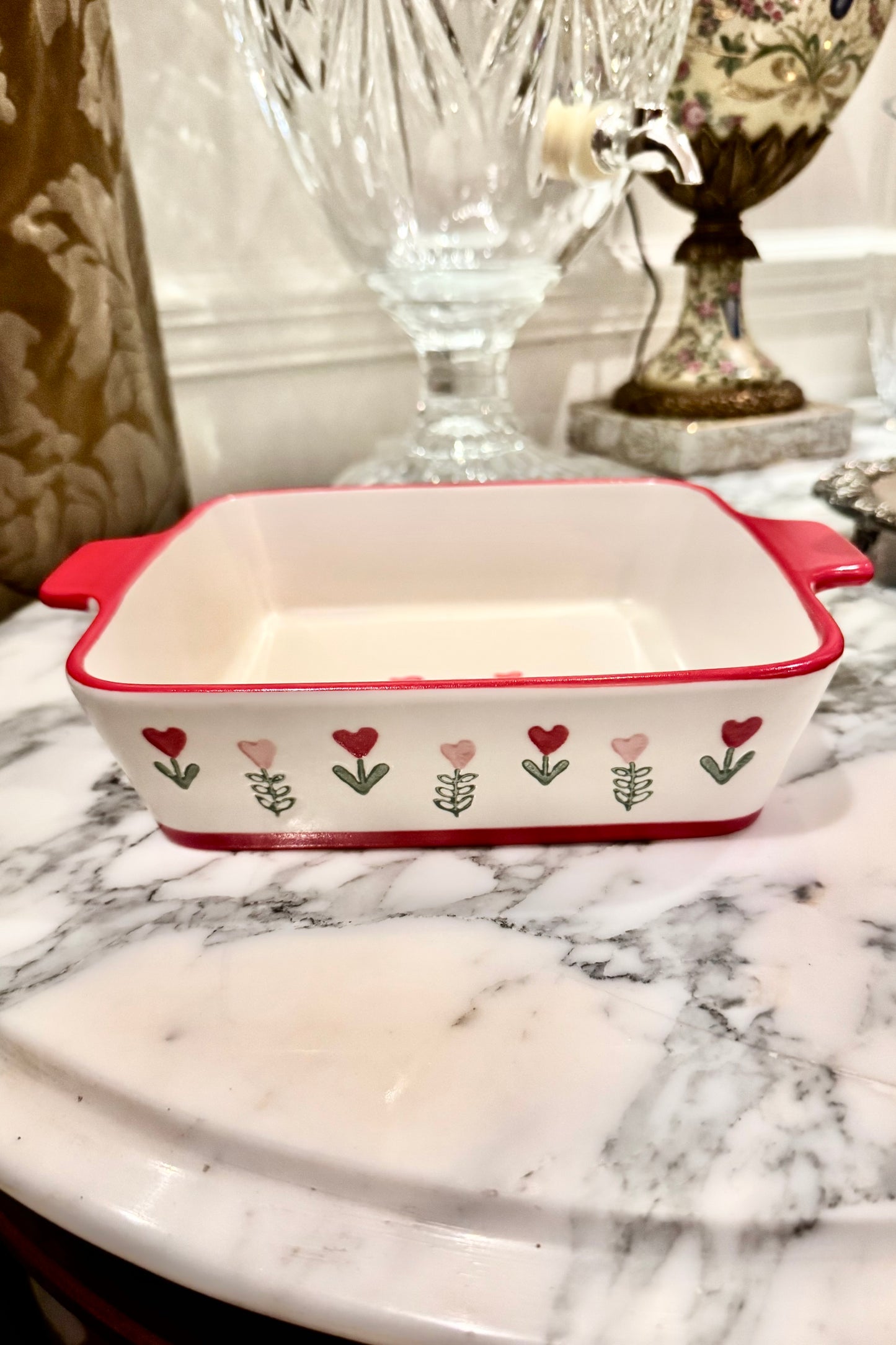 Heart Garden Baking Dish- 8” Square