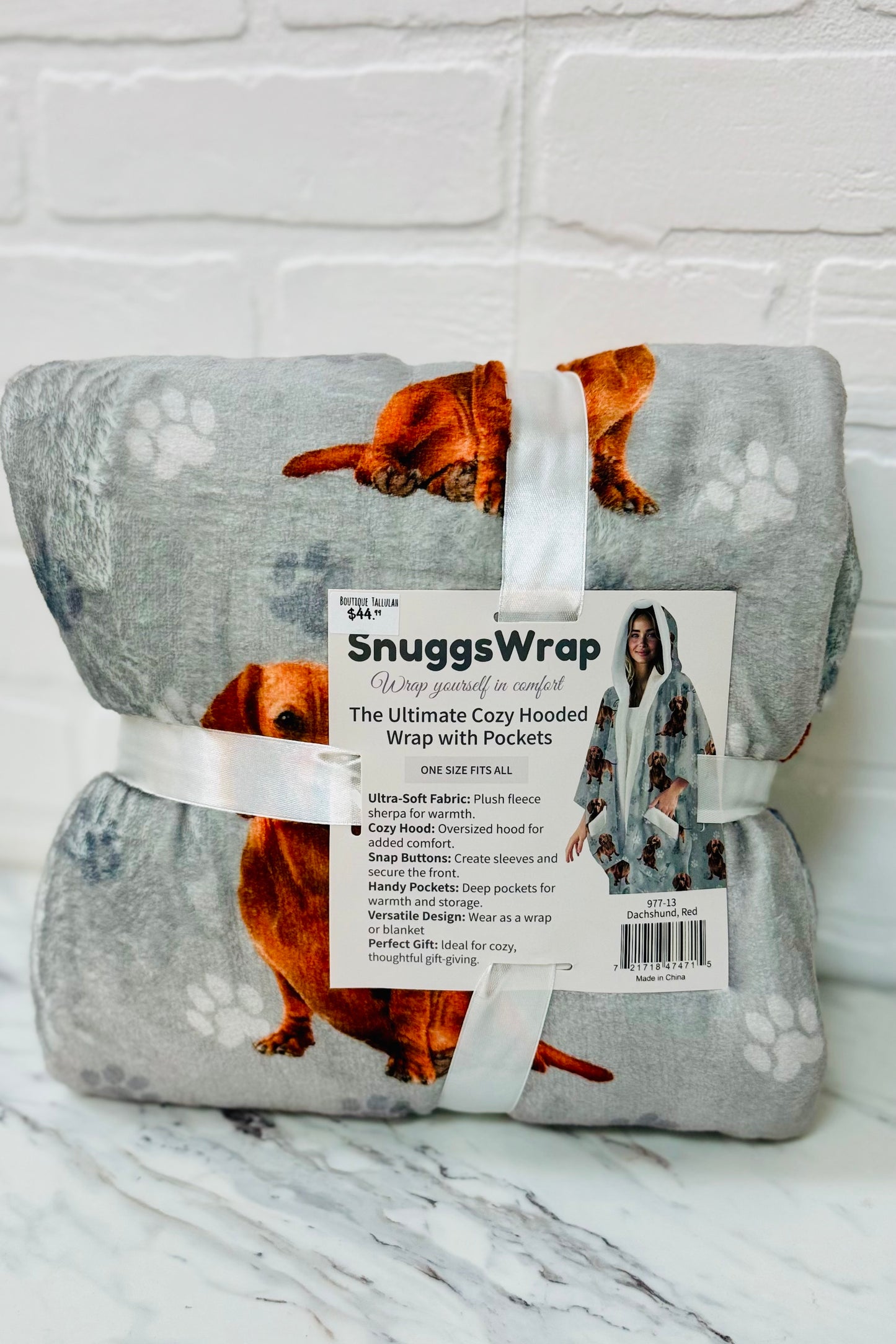 Snuggs Cozy Hooded Wrap with Pockets- Favorite Pet Breeds Edition