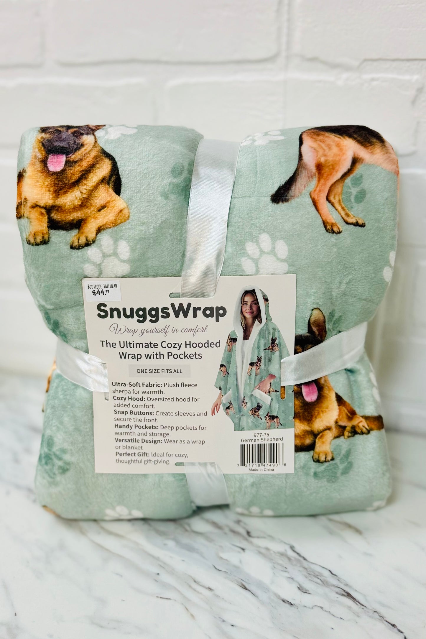 Snuggs Cozy Hooded Wrap with Pockets- Favorite Pet Breeds Edition